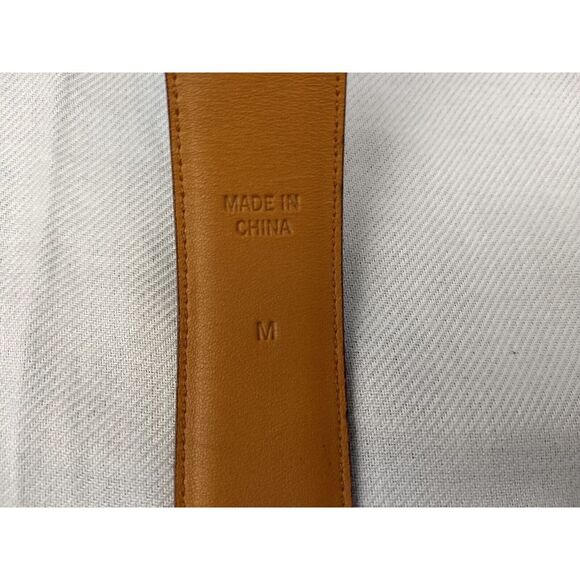 LRL Ralph Lauren Belt Brown‎ Italian Leather Crocodile Embossed Logo Women's M - Picture 11 of 16